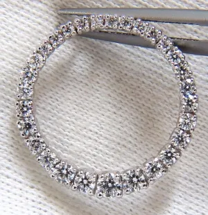 1.07ct. DIAMONDS GRADUATED CIRCLE DIAMOND PENDANT 14KT G/VS