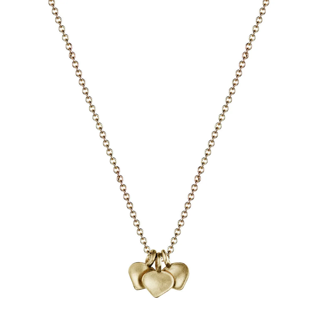 10K Gold Triple Lotus Pendant