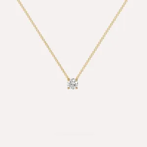1/4 carat Round Floating Diamond Necklace