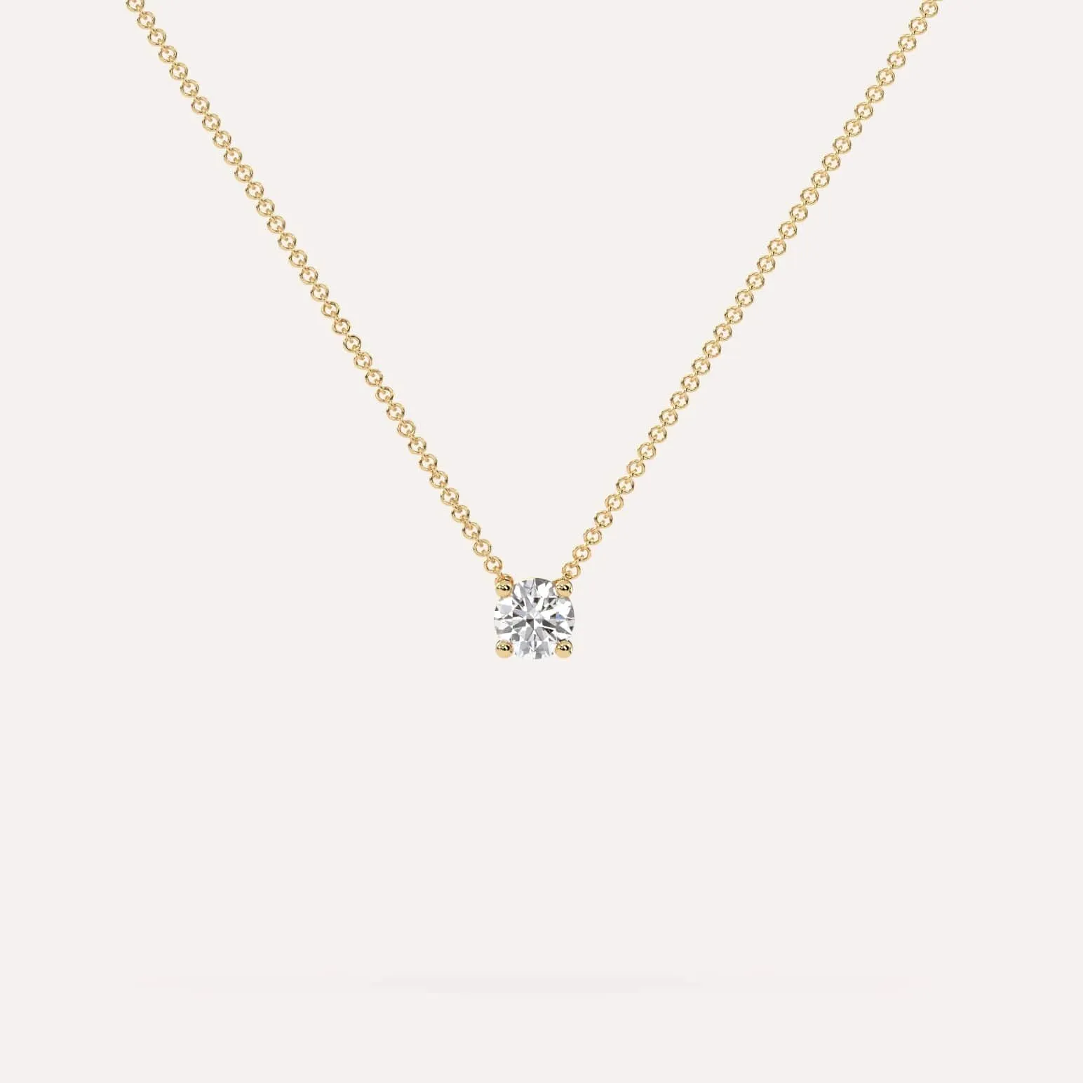 1/4 carat Round Floating Diamond Necklace