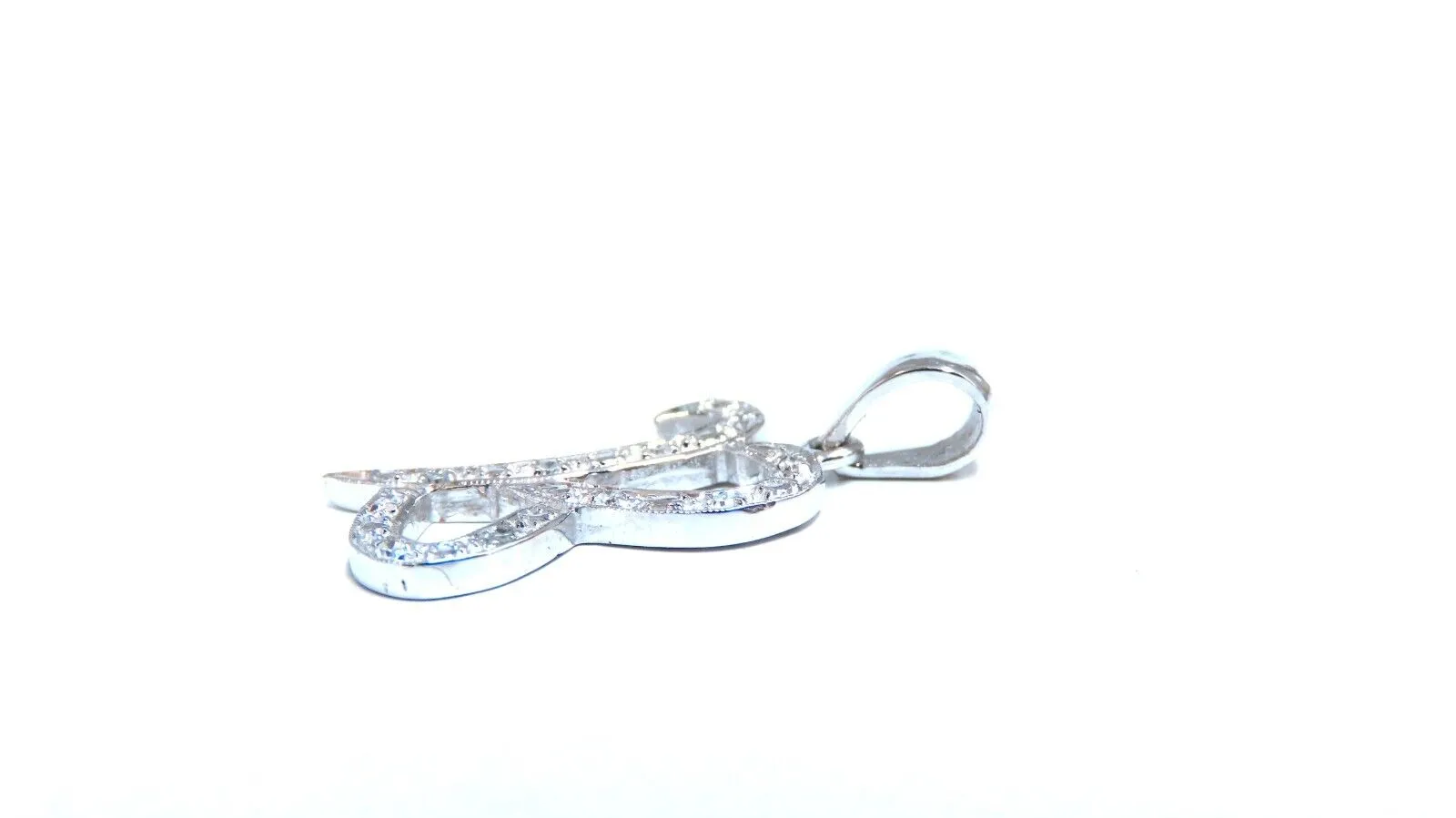 .14ct natural diamonds "B" Initial Necklace 14kt