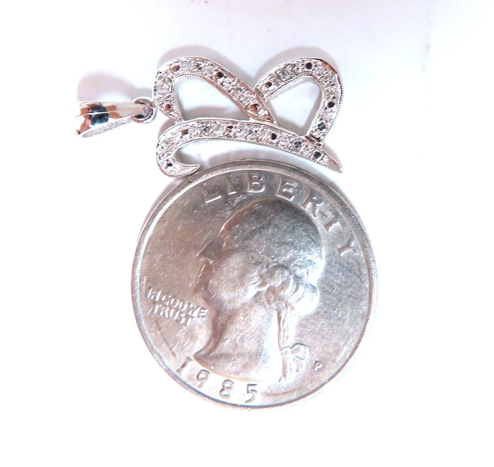 .14ct natural diamonds "B" Initial Necklace 14kt