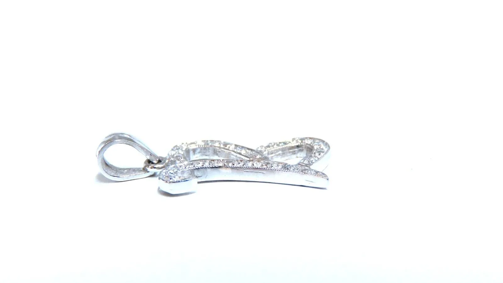 .14ct natural diamonds "B" Initial Necklace 14kt