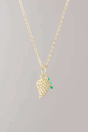 14K Emerald Tuna Y Nopal Necklace