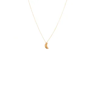 14k Fine Crescent Necklace