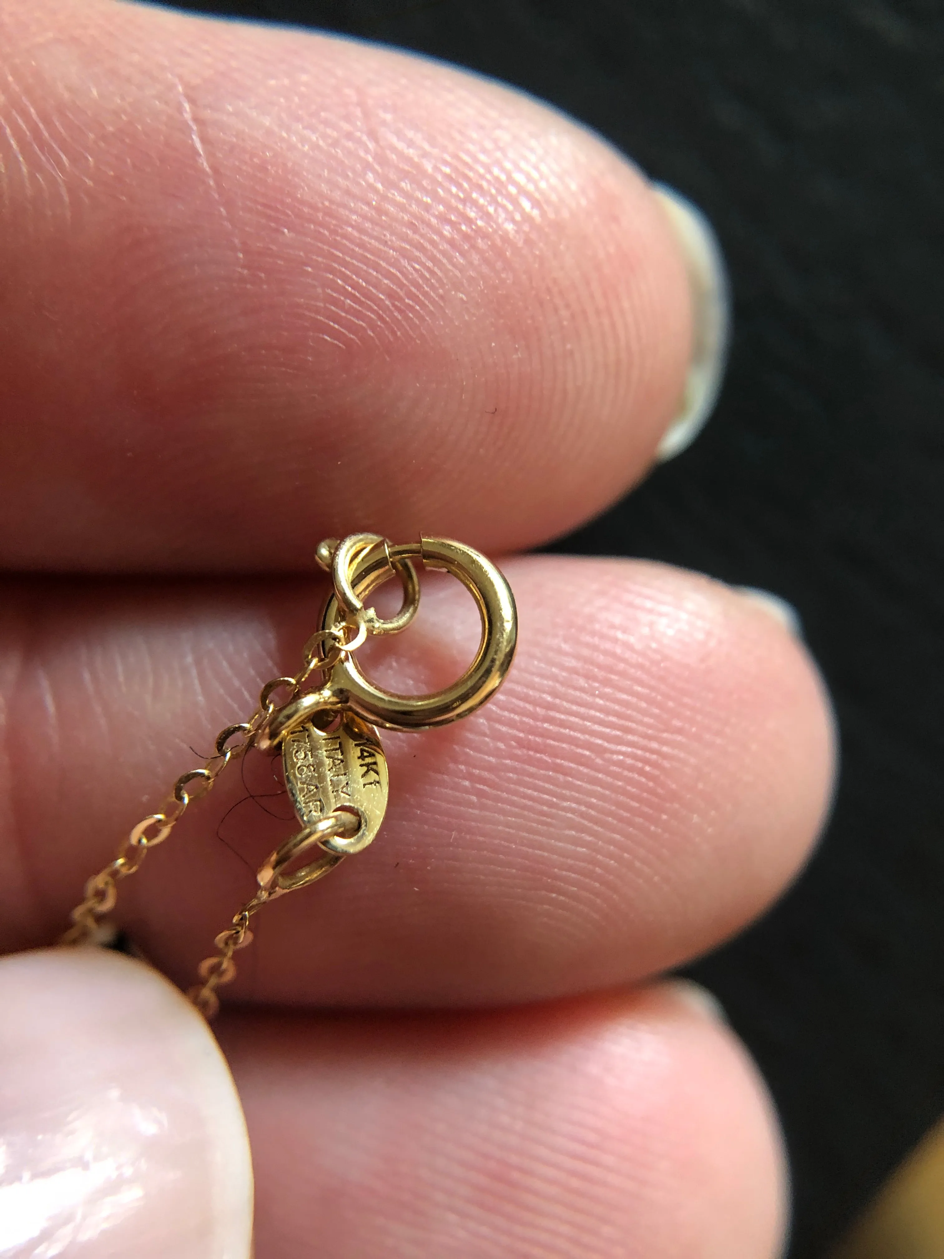 14K Floating Heart on Chain Necklace
