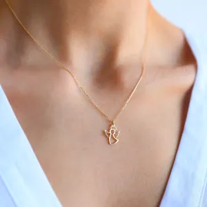 14k Gold Angel Necklace