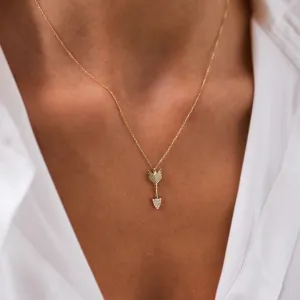 14k Gold Arrow Necklace