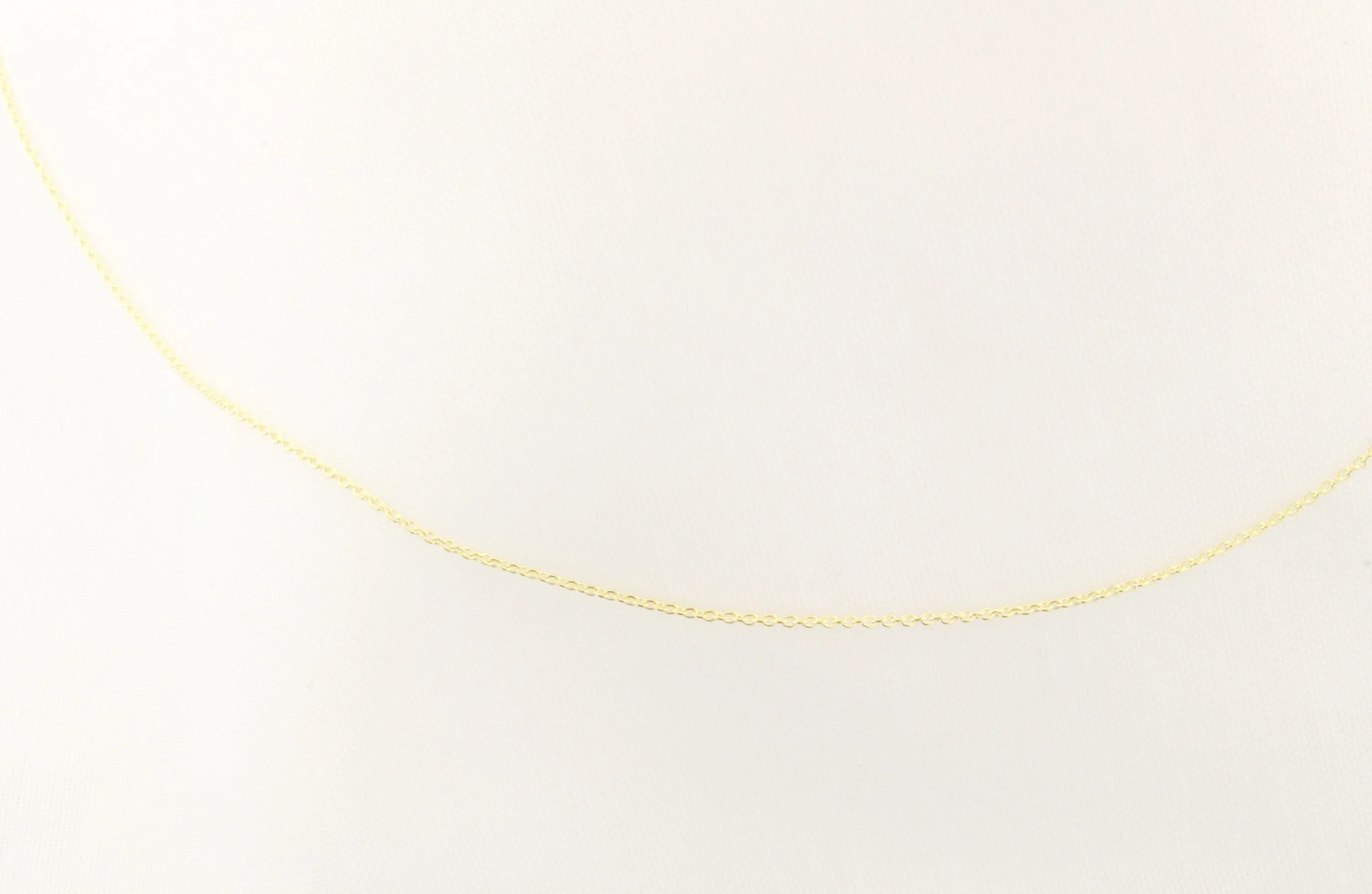 14K Gold Cable Link Pendant Chain Necklace