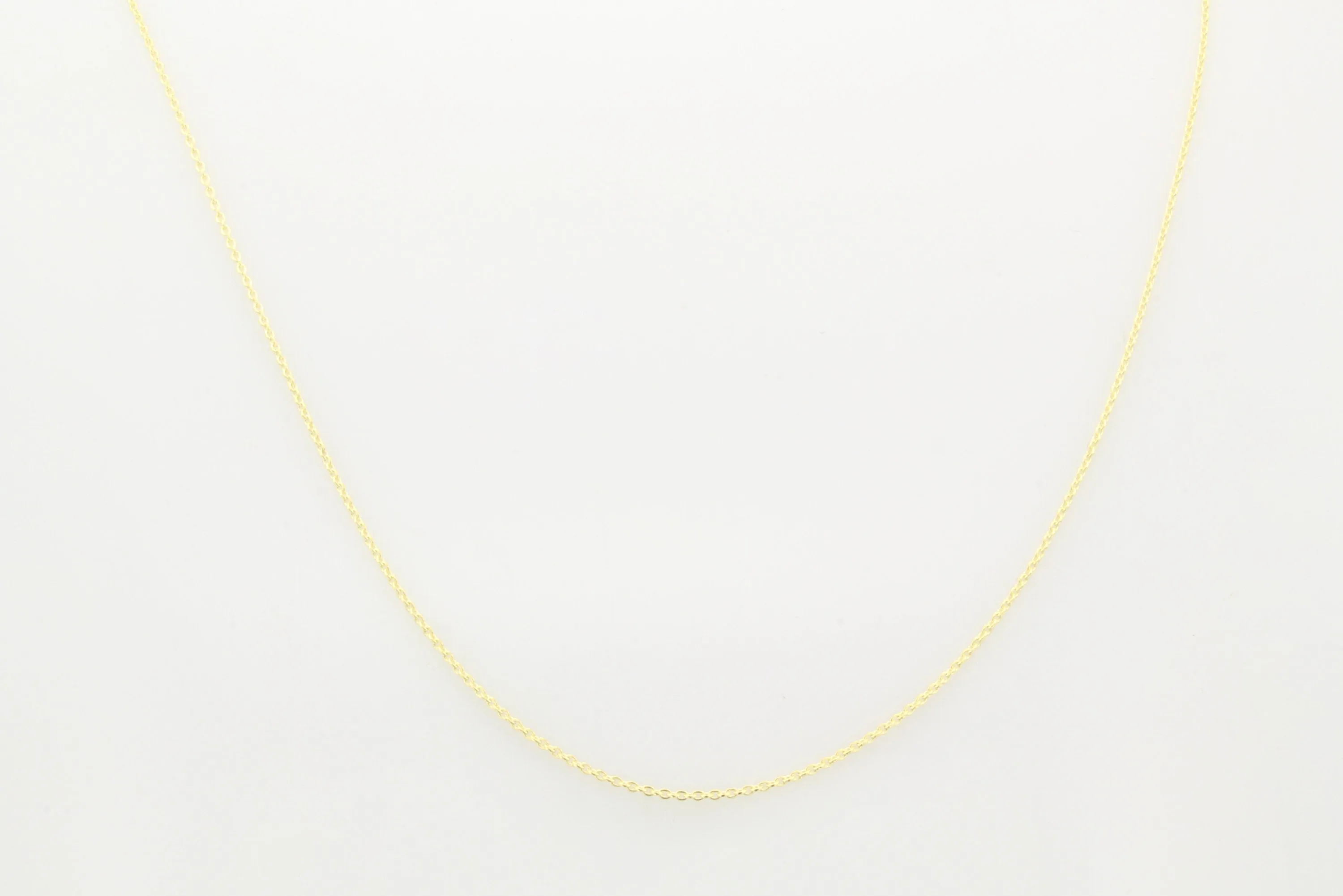14K Gold Cable Link Pendant Chain Necklace