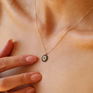 14k Gold High Society Evil Eye Necklace