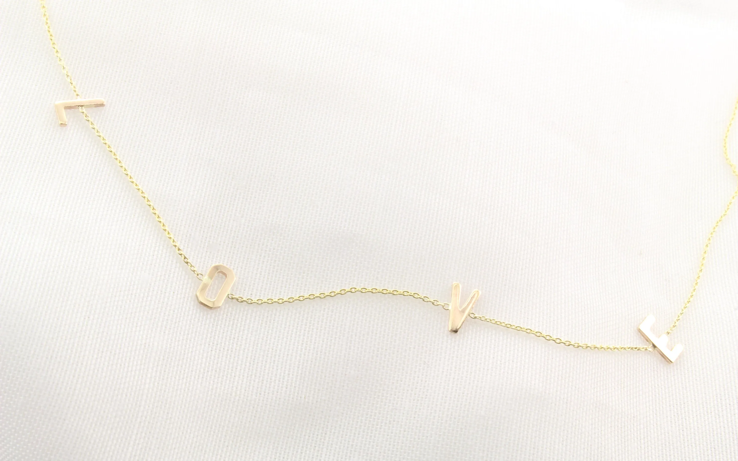 14K Gold Love Necklace