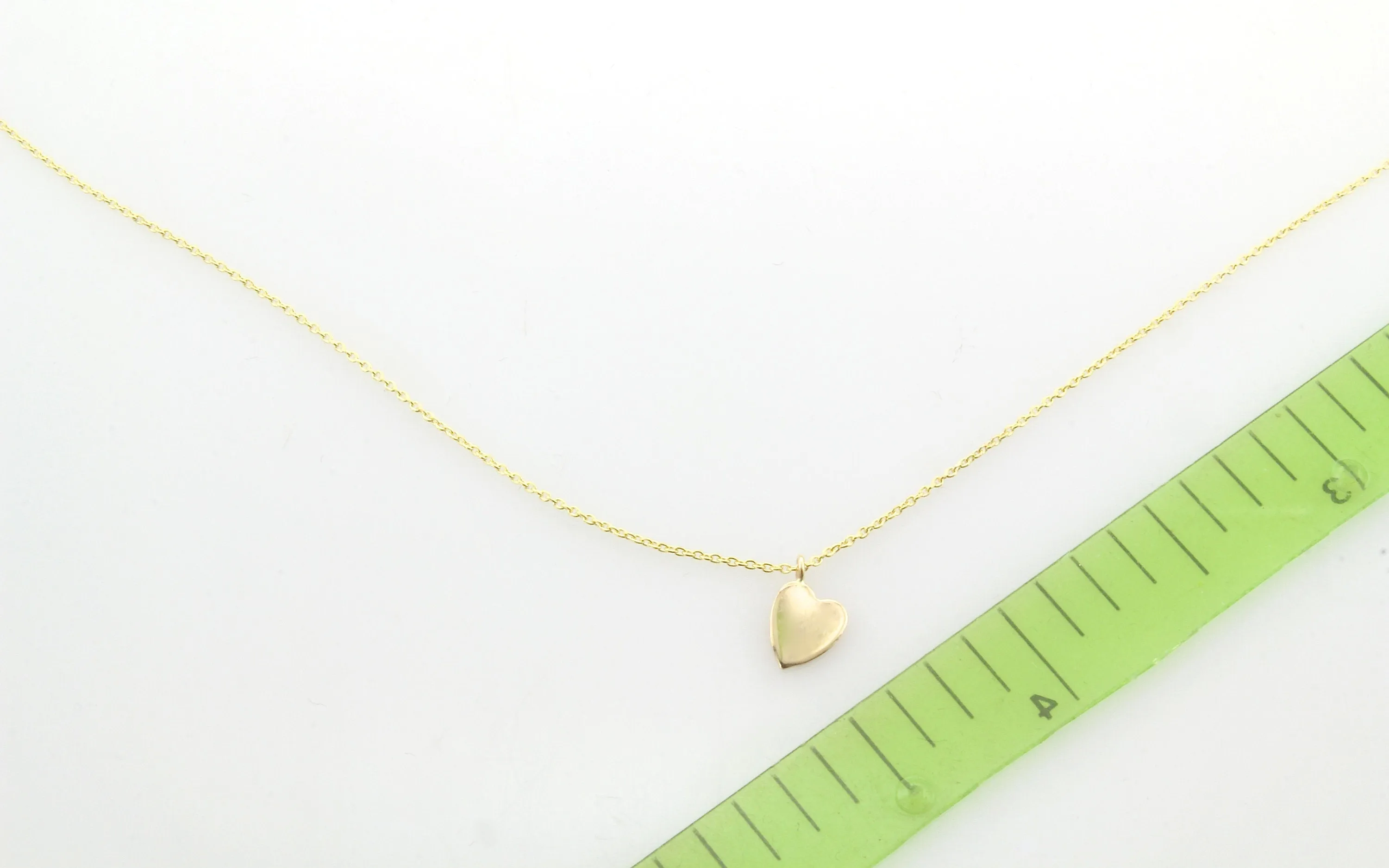 14K Gold Mini Heart Pendant Necklace