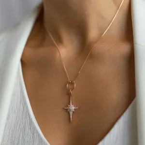 14k Gold Polar Star Necklace