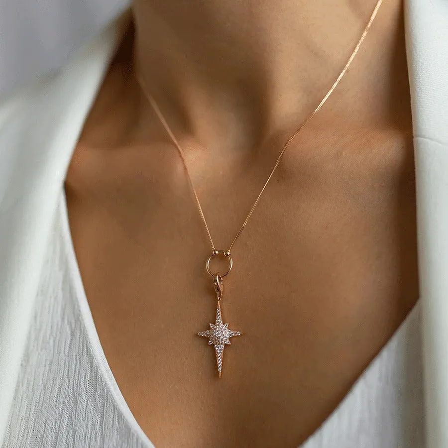 14k Gold Polar Star Necklace