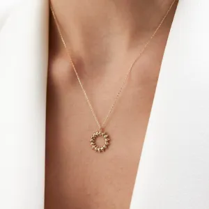 14k Gold Wreath Necklace