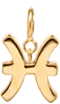 14k Midi Bitty Zodiac Charm Pendant on Spring Ring