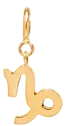 14k Midi Bitty Zodiac Charm Pendant on Spring Ring