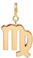 14k Midi Bitty Zodiac Charm Pendant on Spring Ring