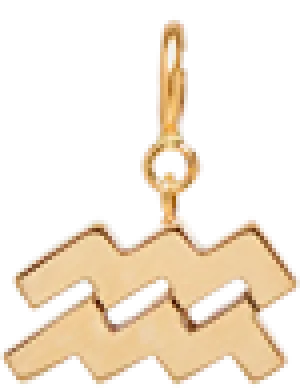 14k Midi Bitty Zodiac Charm Pendant on Spring Ring