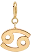 14k Midi Bitty Zodiac Charm Pendant on Spring Ring