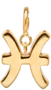 14k Midi Bitty Zodiac Charm Pendant on Spring Ring