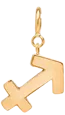 14k Midi Bitty Zodiac Charm Pendant on Spring Ring