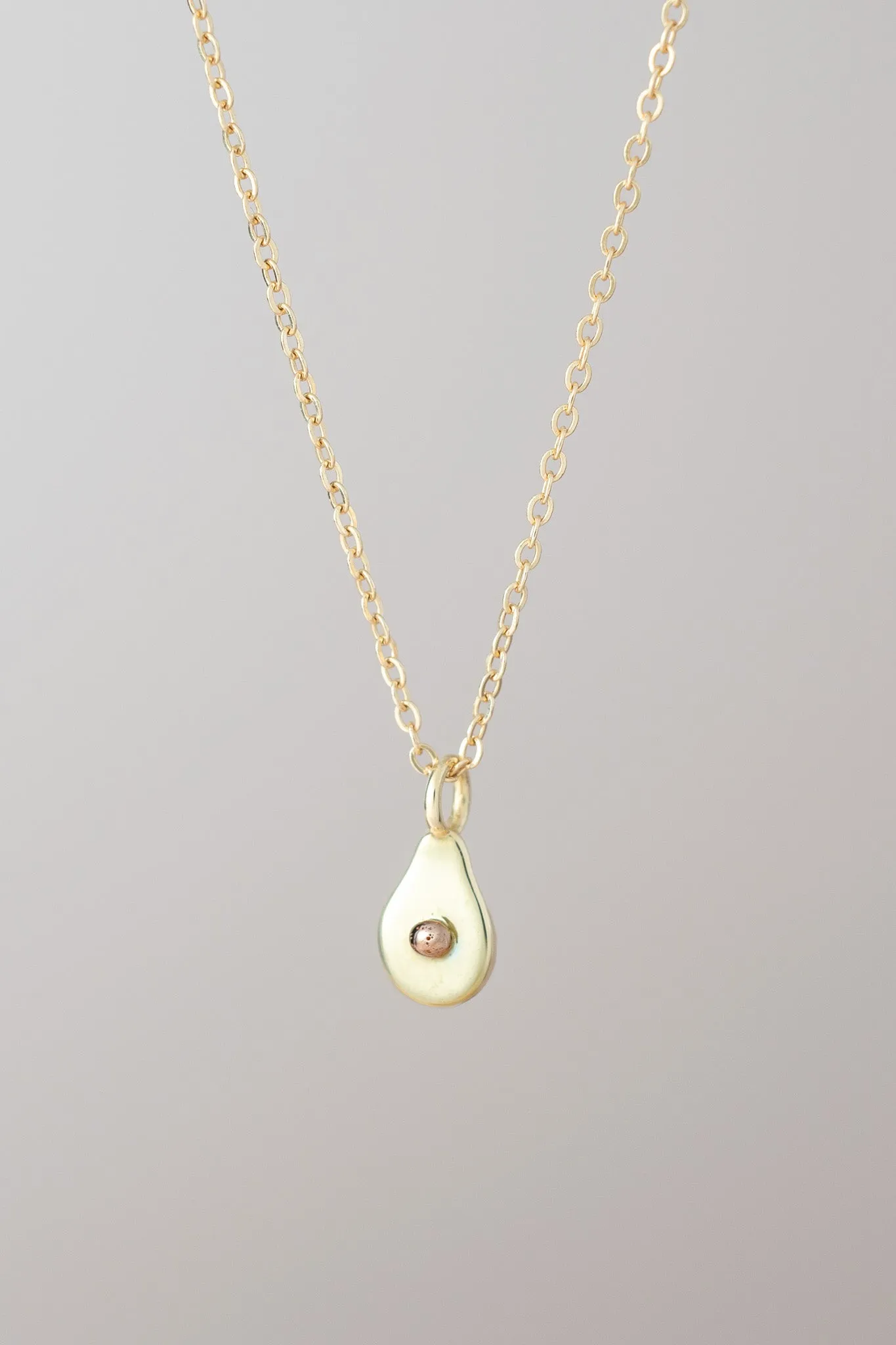 14K Mini Avocado Necklace
