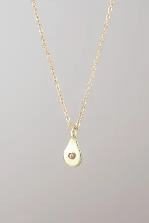 14K Mini Avocado Necklace