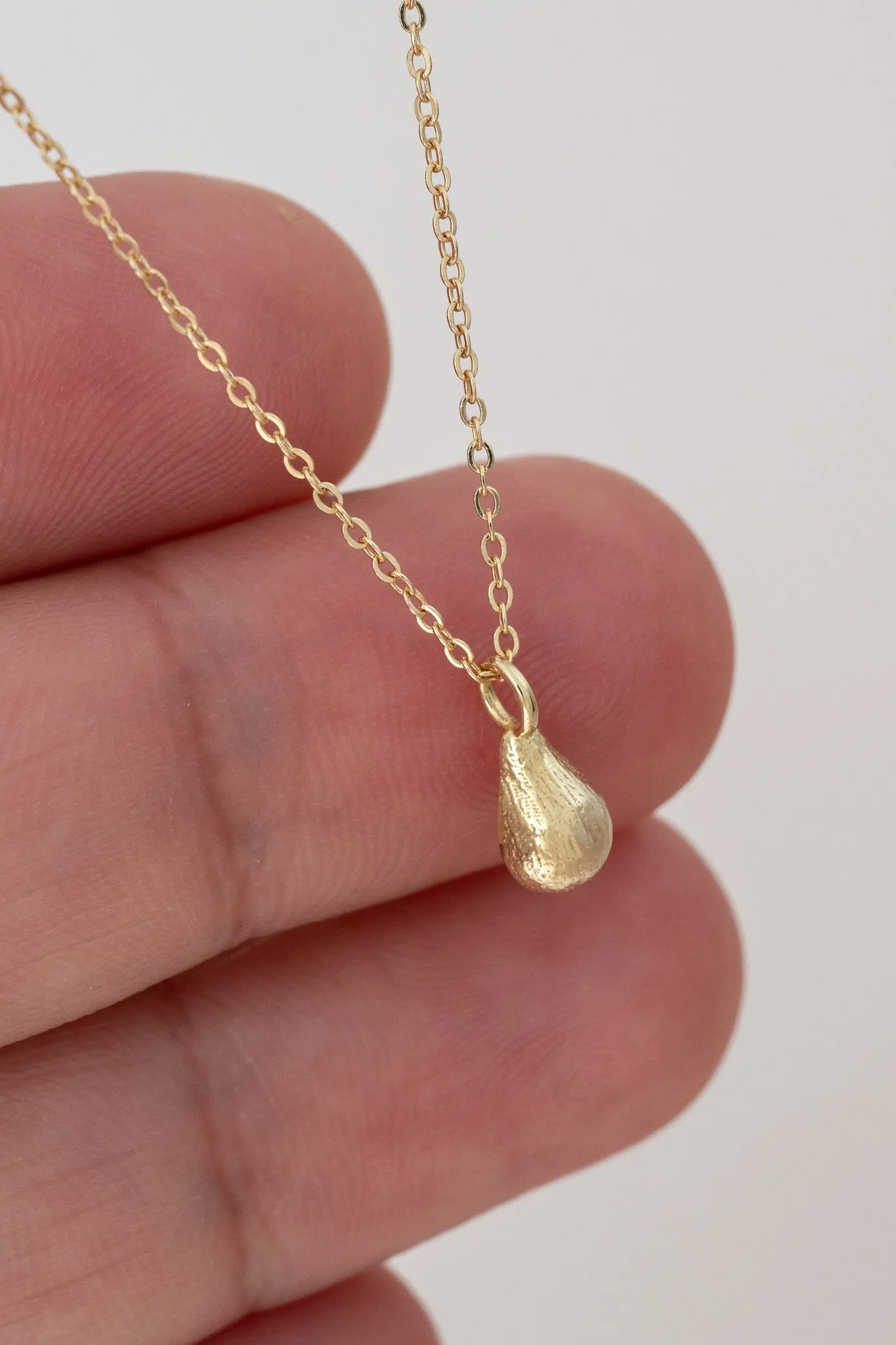 14K Mini Avocado Necklace