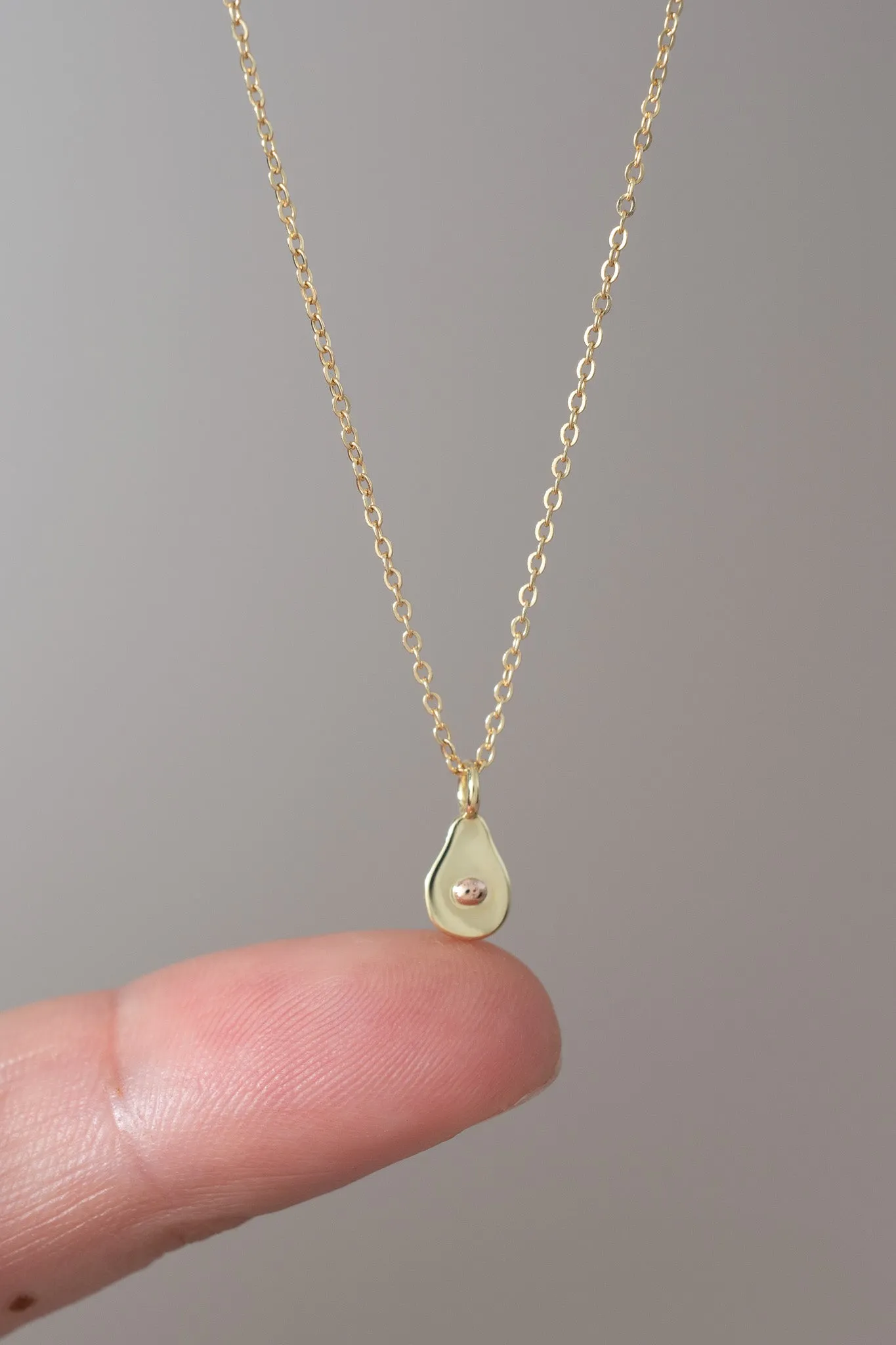 14K Mini Avocado Necklace