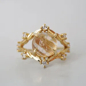 14K Rutilated Quartz Venezia Ring