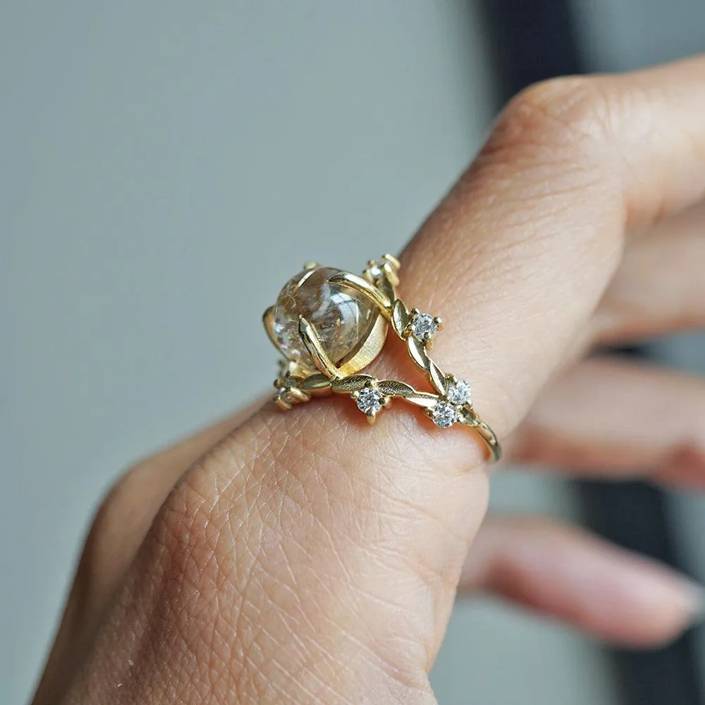 14K Rutilated Quartz Venezia Ring