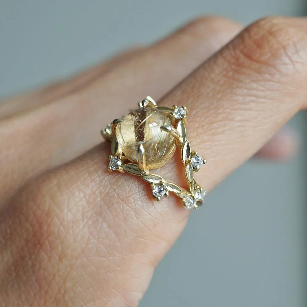 14K Rutilated Quartz Venezia Ring