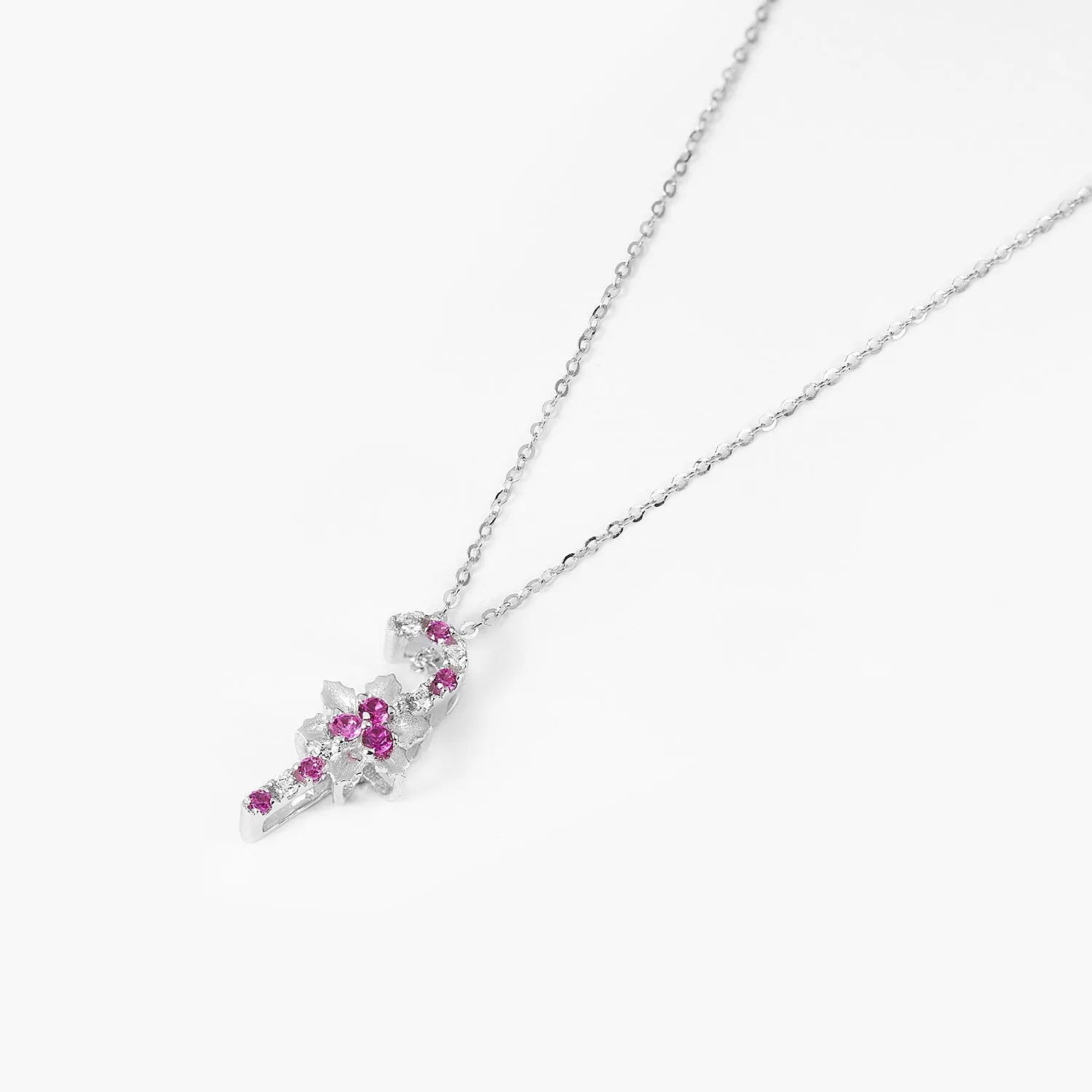 14K Solid Gold Christmas Snowman Happy Flower Crutches Pendant Necklace