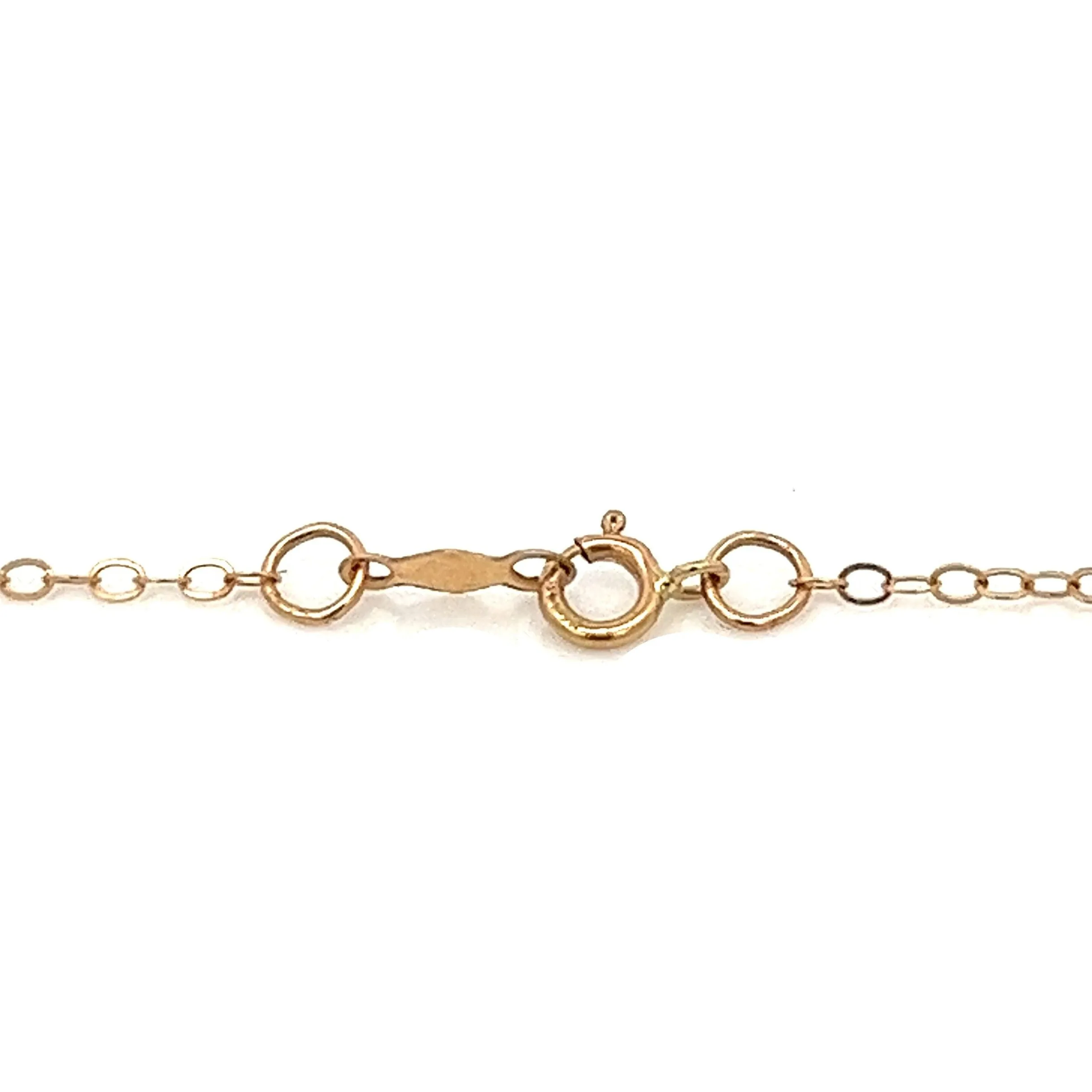 14K solid gold heart lock necklace