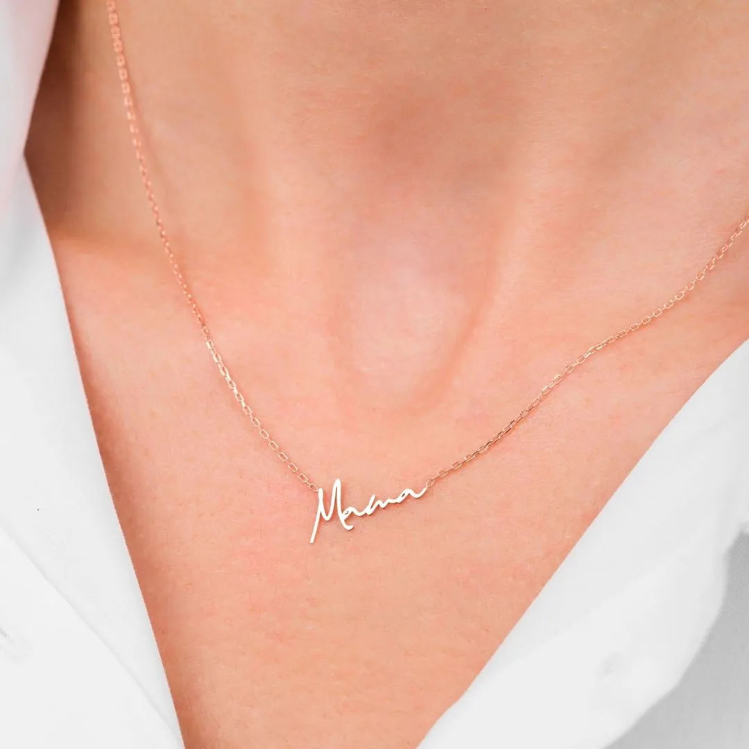 14K Solid Gold Name Necklace