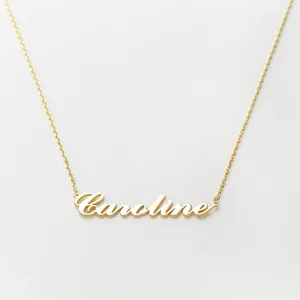 14K Solid Gold Name Necklace