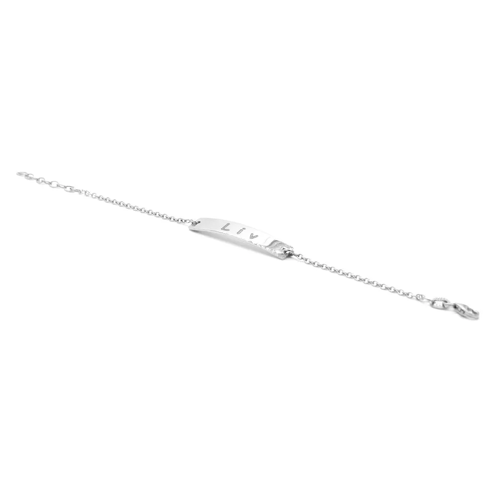 14K Solid Gold Personalized Name Baby Bracelet