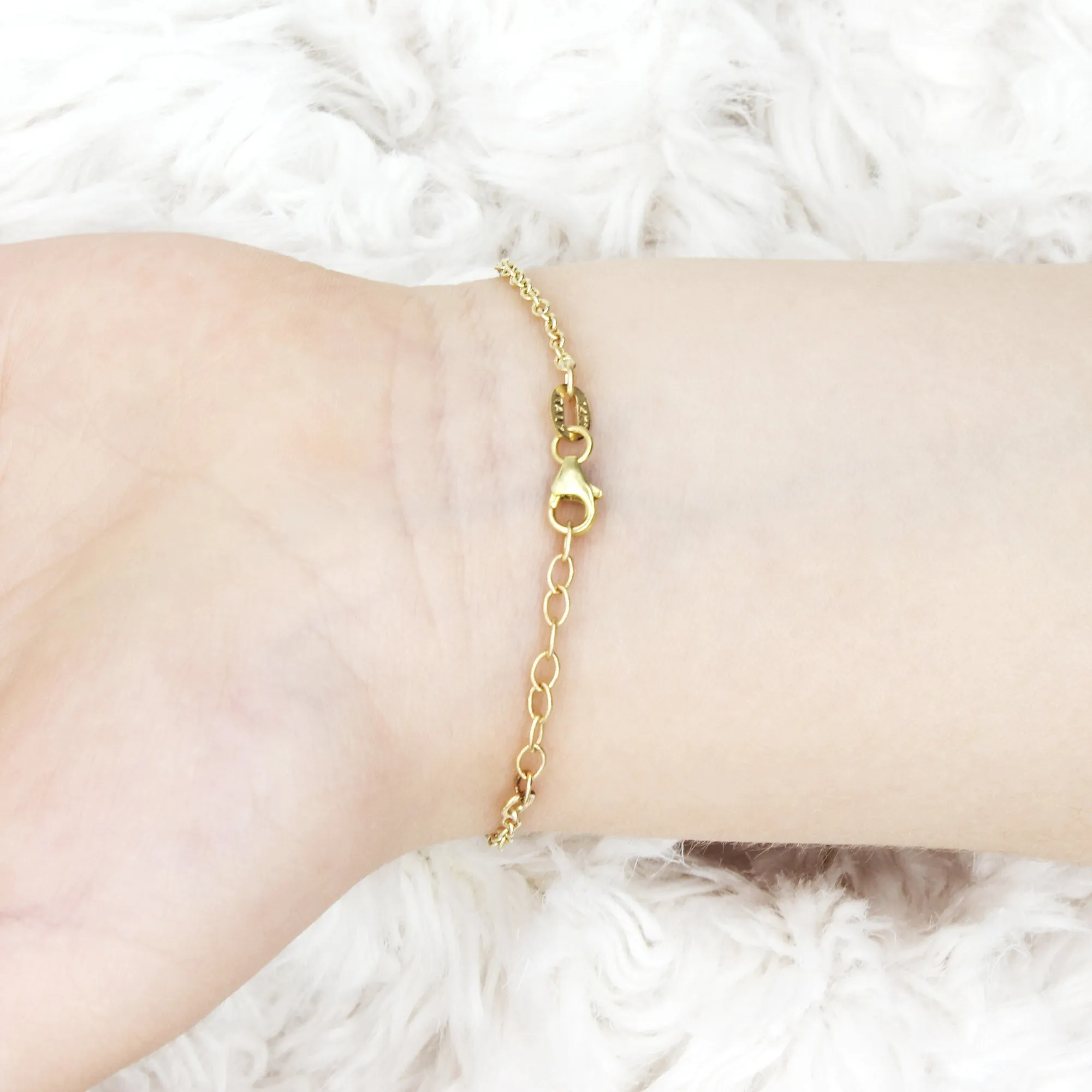 14K Solid Gold Personalized Name Baby Bracelet