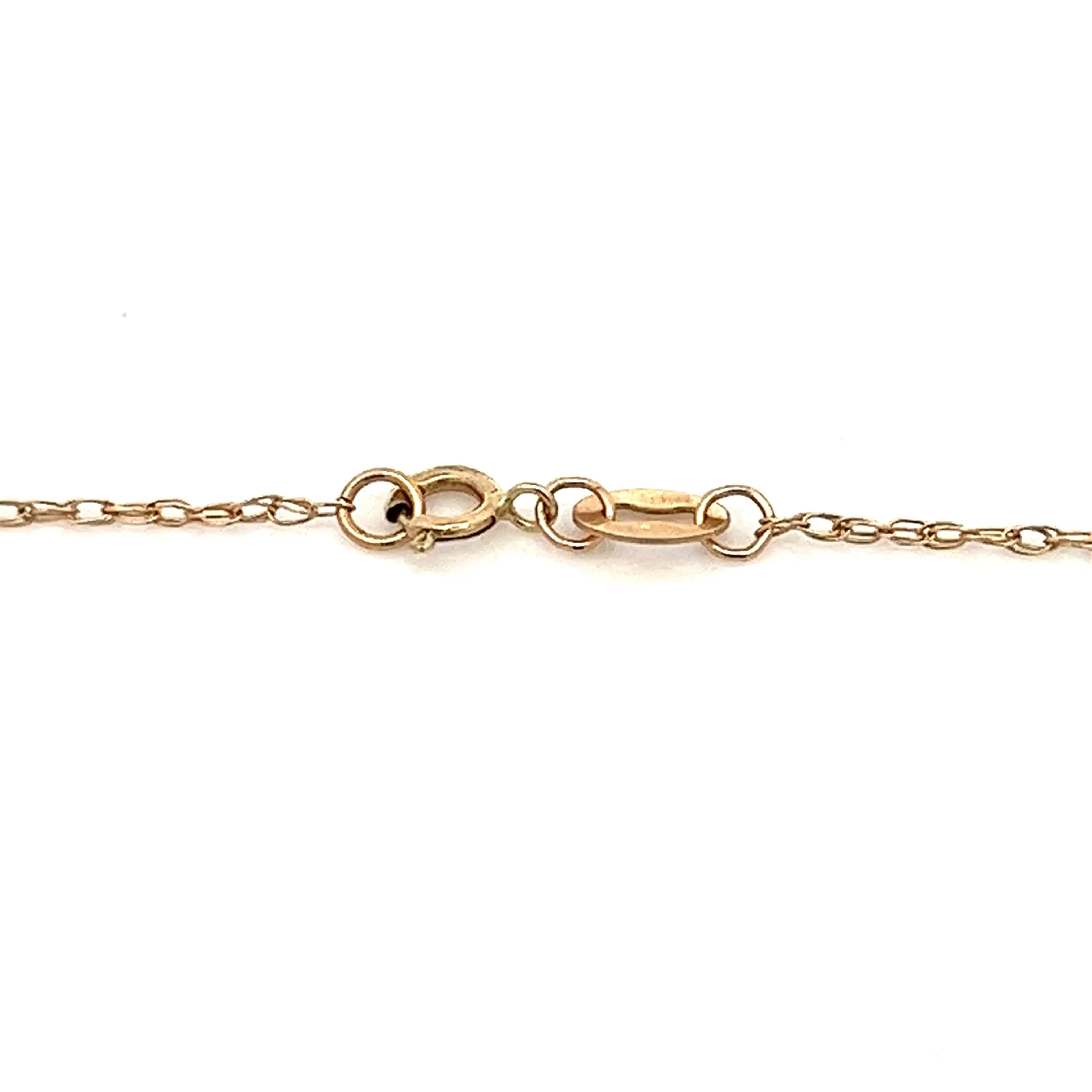 14K solid gold triple saucer floating beads necklace