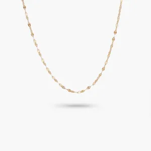 14k Solid Yellow Gold Mariner Diamond Cut Necklace