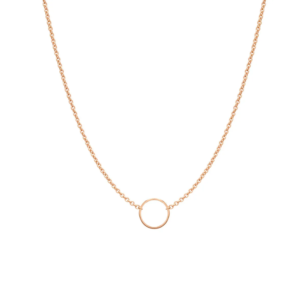 14k Tiny Circle Necklace