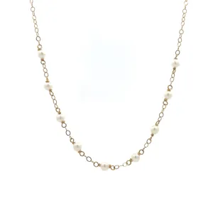 14K van luna - nine baby pearl necklace