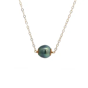 14K van luna - tahitian pearl necklace