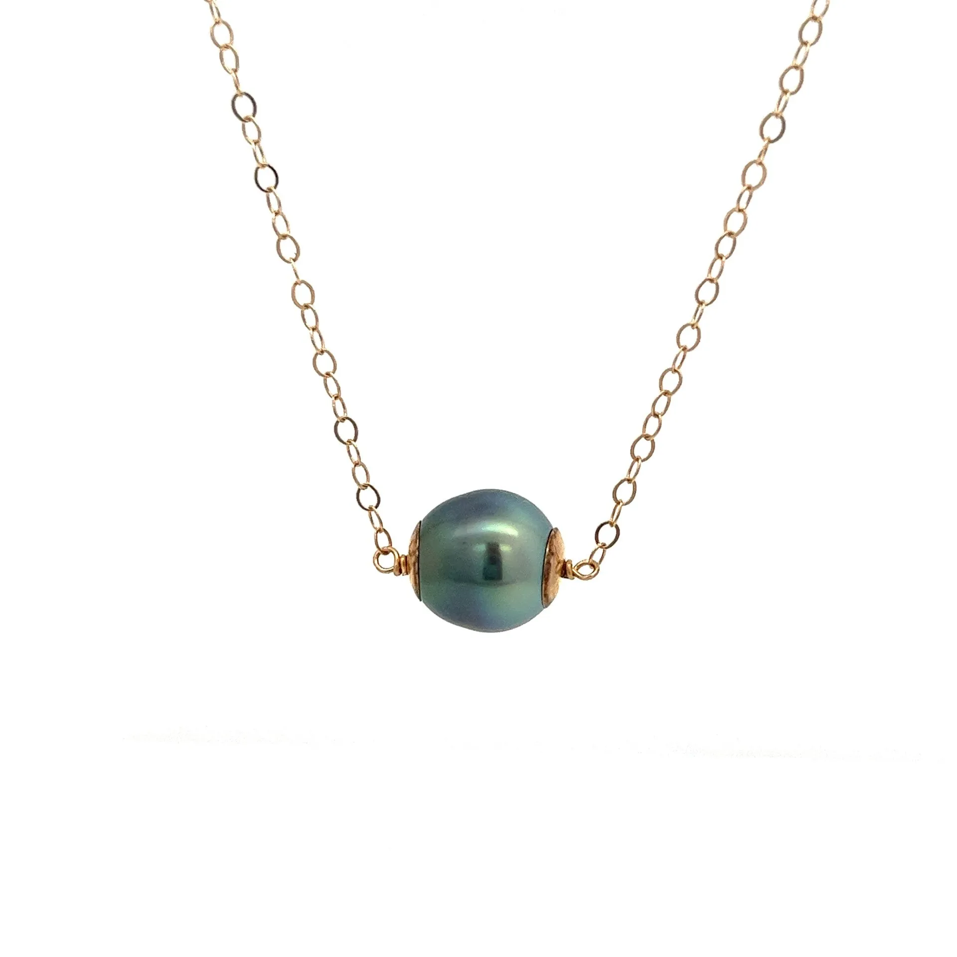 14K van luna - tahitian pearl necklace