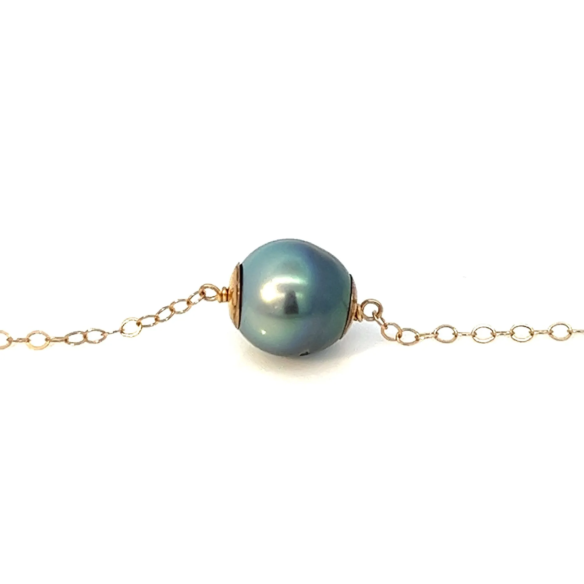 14K van luna - tahitian pearl necklace