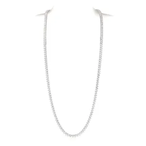 14K White Gold Opera Length Diamond Riviera Necklace