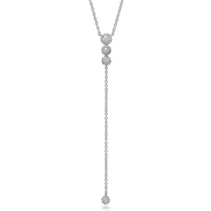 14K Yellow Gold Diamond Circle Lariat necklace