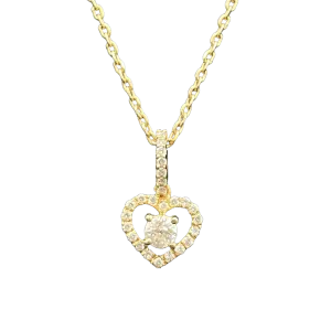 14KR .40CT FVS2 HEART PENDANT